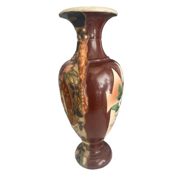 Vintage Vintage Satsuma Style Ornate Japanese Vase 10” - Picture 3 of 13